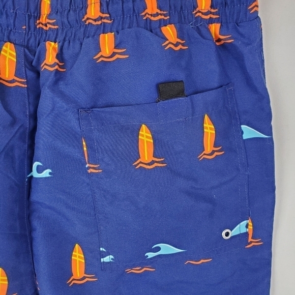 360 Surf Mens Beach Short Navy w/ Surfboards and Waves Recycled Poly Choose Size - Picture 5 of 8